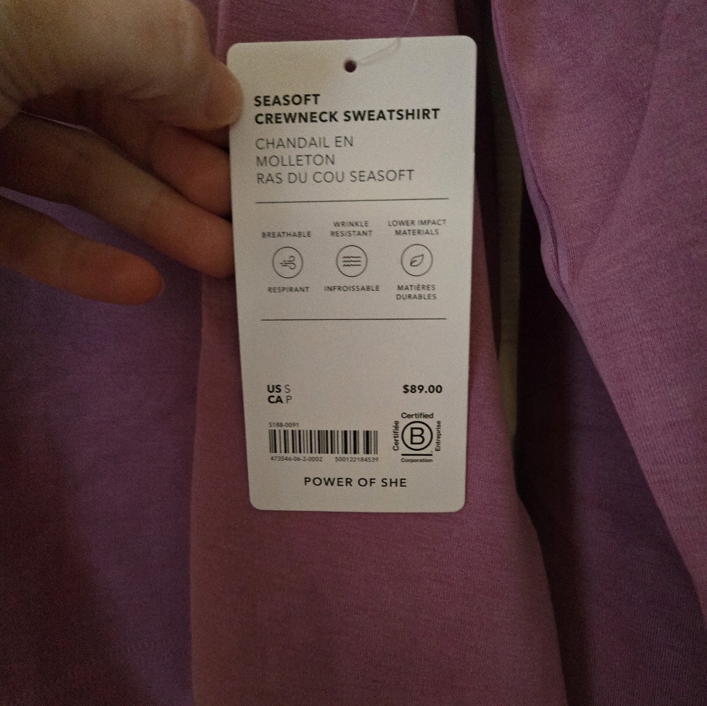 NWT Athleta Seasoft Crewneck Sweatshirt - Picture 4 of 7